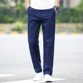 Navy Blue Color Chino Pants 2 Side & 2 Back Pockets 98% Cotton & 2% Spandex , Size: 29 - Mabrook Hotel Supplies